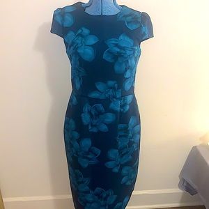 Betsey Johnson Cap Sleeve Floral Print Dress